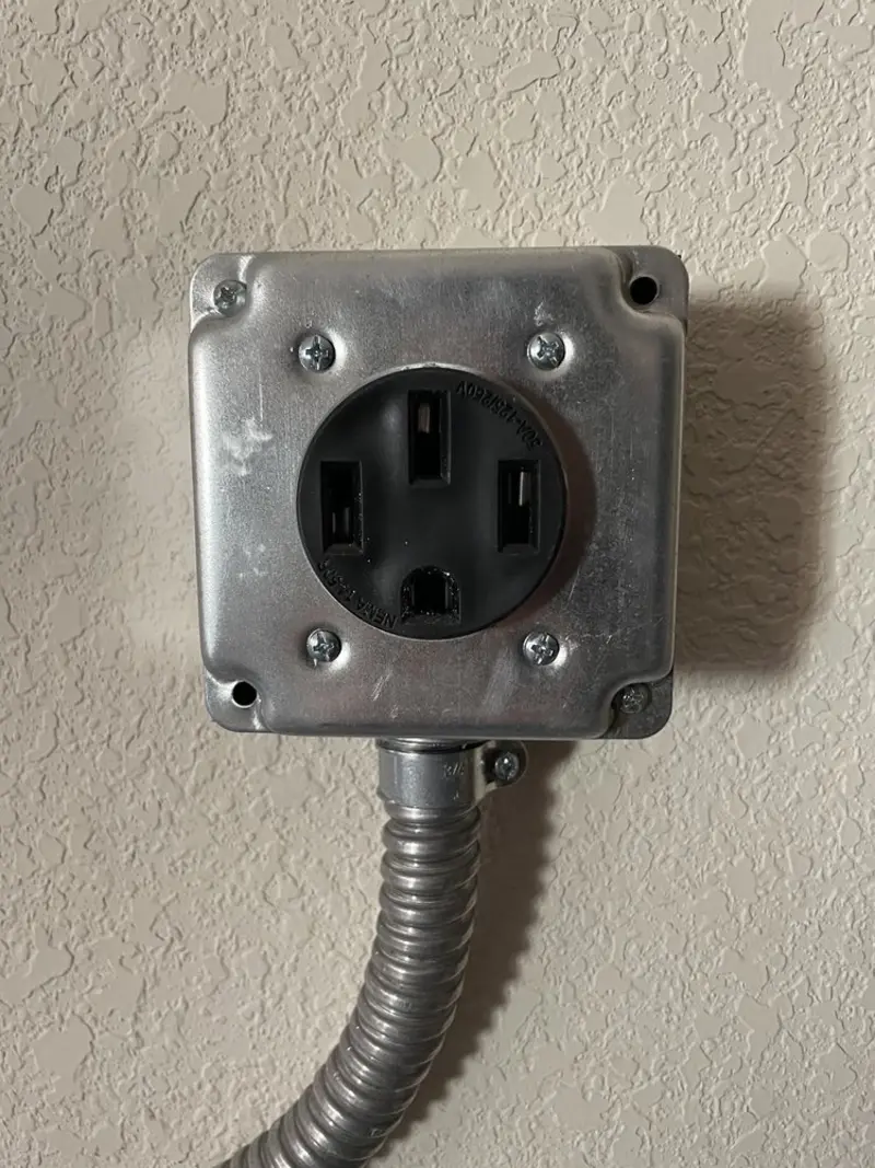 NEMA 14-50 outlet installed for Electrical Panel Upgrade in Salem